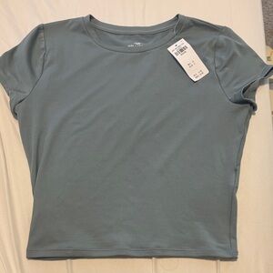 Hollister Women's Slate Blue Crop Top